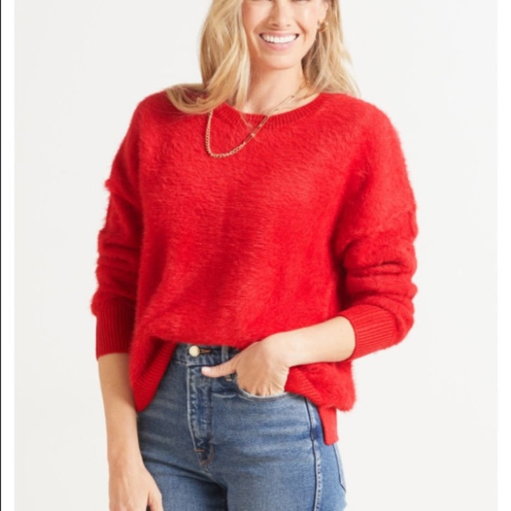 Sanctuary Fluff It Up sweater in red